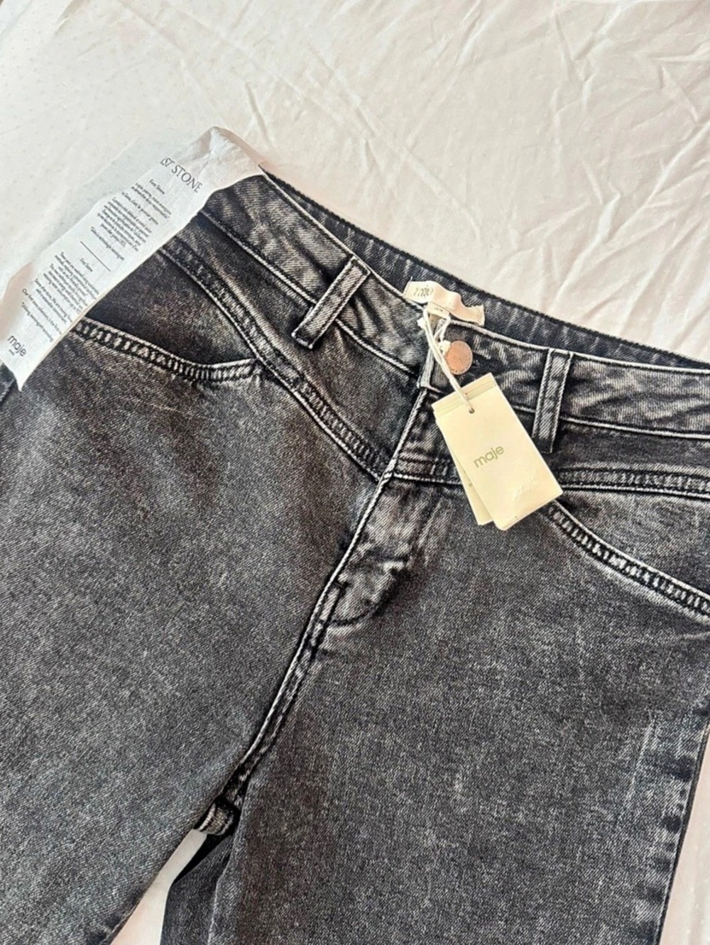Maje Gray Jeans NWT Size 34